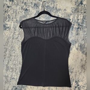 RW&CO. Black Tank with Sheer Yoke